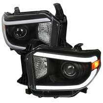 2014-2021 Toyota Tundra LED Projector Headlights Matte Black/Clear Lens