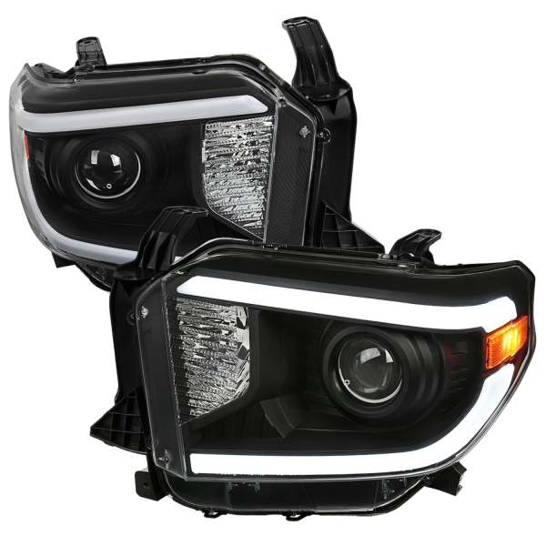 2014-2021 Toyota Tundra LED Projector Headlights Matte Black/Clear Lens
