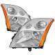 2007-2009 Nissan Sentra Factory Headlights w/Amber Reflector Chrome/Clear