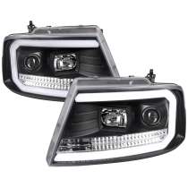 2004-2008 Ford F-20150/Lincoln Mark LT LED CBar Projector Headlights Matte Black