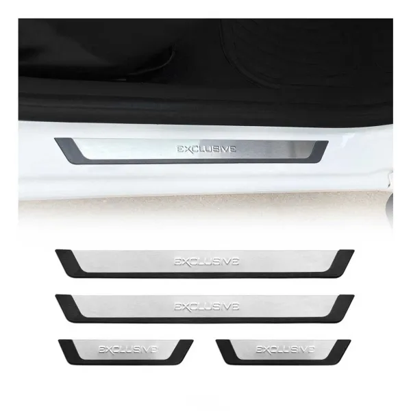 2009-2020 Dodge Journey Door Sill Scuff Plate Scratch Protector Exclusive Brushed Stainless Steel 4Pcs