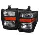 2008-2010 Ford F-250/F-350/F450 Super Duty Factory Headlights Amber Reflectors