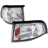 1994-1998 Ford Mustang Corner Parking Turn Signal Lights Chrome/Clear Lens