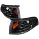 1994-1998 Ford Mustang Corner Parking Turn Signal Lights Amber Matt Black