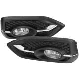 2014-2015 Honda Civic Coupe H11 Fog Lights Kit Chrome Housing/Clear Lens