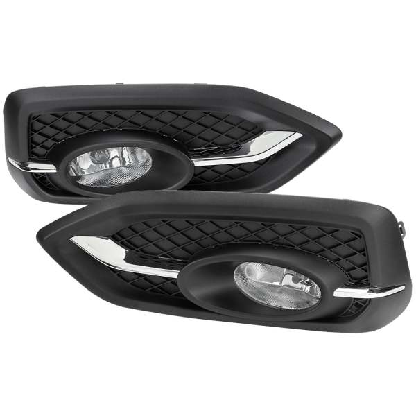 2014-2015 Honda Civic Coupe H11 Fog Lights Kit Chrome Housing/Clear Lens