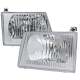1992-2006 Ford Econoline Factory Style Crystal Headlights Chrome/Clear Lens