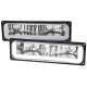 1988-1998 Chevy C10 GMC C/K LED Strip Bumper Corner Signal Lights Chrome/Clear