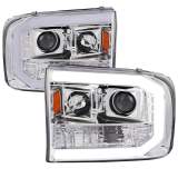 1999-2004 Ford F-250/350/450/550 /2000-2004 Excursion LED Bar Headlights Chrome