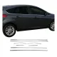 2012-2018 Ford Focus Hatchback Window Molding Trim Streamer Stainless Steel Silver 8x