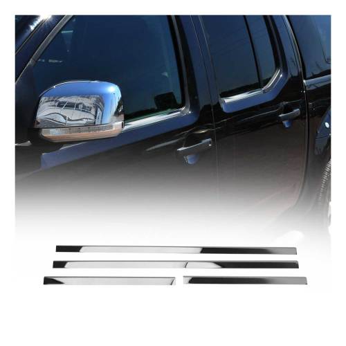 2005-2021 Nissan Frontier Window Molding Trim Streamer Stainless Steel Silver 4 Pcs