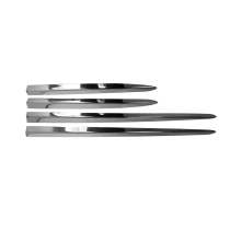 2016-2023 Fiat 500X Side Door Molding Trim Skirt Garnish Stainless Steel Dark 4 Pcs