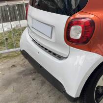 2016-2017 Smart ForTwo Rear Bumper Sill Cover Protector Guard Stainless Steel Dark 1Pc