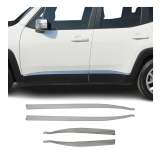 2015-2024 Jeep Renegade Side Door Molding Trim Skirt Garnish Steel Silver 4x