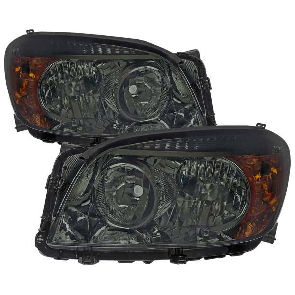 2006-2008 Toyota RAV4 Factory Style Headlights Chrome Housing/Smoke Lens