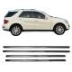 2005-2011 Mercedes M Class W164 Window Molding Trim Streamer Stainless Steel Dark 4x