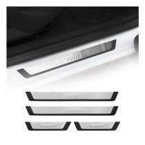 Hyundai Venue Door Sill Scuff Plate Scratch Protector Sport Brushed Stainless Steel 4Pcs