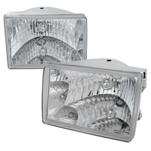 1993-1998 Jeep Grand Cherokee Factory Style Headlights Chrome/Clear Lens