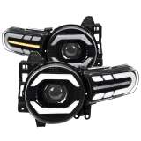 2007-2014 Toyota FJ Cruiser Signal Animated LED Bar Projector Headlights Black