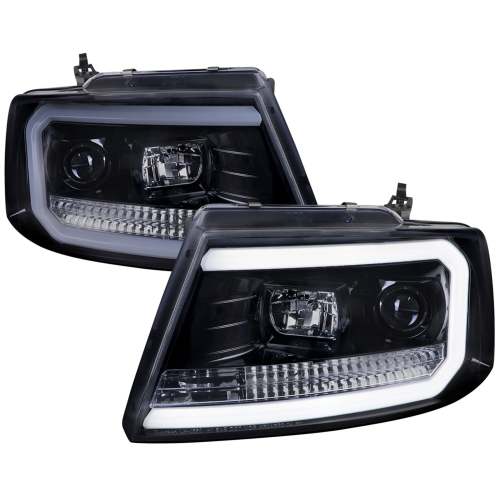 2004-2008 Ford F-20150/Lincoln Mark LT LED CBar Projector Headlights Smoke