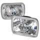 Universal 7x6 H4 Crystal Headlights Chrome Housing/Glass Lens