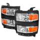2014-2015 Chevy Silverado 1500 Factory Style V2 Headlights Chrome/Clear Lens