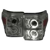 2011-2016 F-250 F-350 F-450 F-550 Dual Halo Headlights LED Signal Smoke