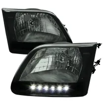 1997-2004 Ford F-20150/Expedition Factory Headlights SMD LED Light Strip Smoke