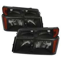 2004-2012 Chevy Colorado/Canyon/ I-Series Headlights&Corner Lights Matte Black