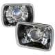 Universal 7x6 H4 Projector Headlights Matte Black Housing/Clear Lens