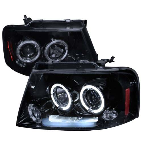 2004-2008 Ford F-20150/ 06-2008 Lincoln Mark LT Dual Halo Headlights Smoke