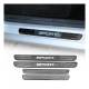 Dark Chrome Illuminated Sport Door Sill Protector Scuff Plate S. Steel 4 Pcs