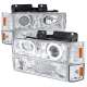1994-1999 GMC C/K C10 Sierra Dual Halo Headlights Bumper&Corner Signal