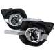 2010-2016 Chevy Equinox 12V/55W H11 Projector Fog Lights Kit Chrome/Clear Lens