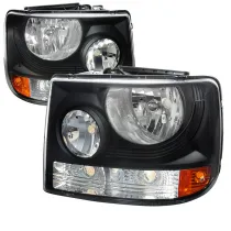 1999-2002 Chevy Silverado 1500 2500/Tahoe Suburban Factory Headlights Black