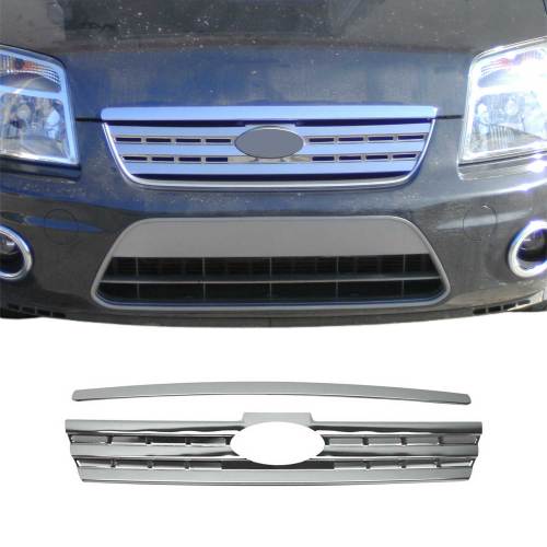 2010-2013 Ford Transit Connect Front Bumper Grill Trim Molding Stainless Steel 2Pcs