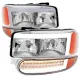 1999-2006 GMC Sierra Sierra Yukon/XL Headlights & Signal Bumper Lights Chrome