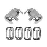 2014-2025 RAM ProMaster Mirror Cover Caps & Door Handle Chrome Set 10x