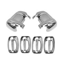 2014-2025 RAM ProMaster Mirror Cover Caps & Door Handle Chrome Set 10x