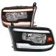2009-2018 Dodge RAM 1500 RAM 2500 3500 Dual LED Bar Factory Headlights Black