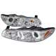 1997-2003 Pontiac Grand Prix Dual Halo Projector Headlights Chrome/Clear Lens