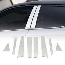 2018-2023 Hyundai Kona Window B Pillar Posts Door Trim Cover Stainless Steel Silver 8x