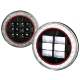 Universal 7 Round Cree LED Red Rim Halo Projector Headlights - 2PC Matt Black