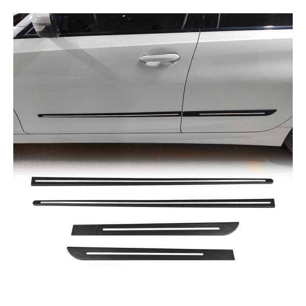 Side Door Protector Black and S.Steel Trim Cover Accessory Car SUV Trucks