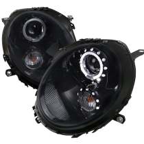 2007-2015 Mini Cooper R55 R56 R57 R58 R59 Halo Projector Headlights Black
