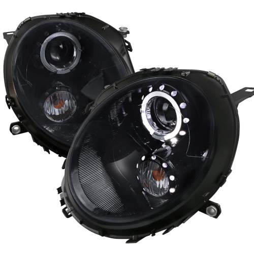 2007-2015 Mini Cooper R55 R56 R57 R58 R59 Halo Projector Headlights Black