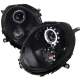 2007-2015 Mini Cooper R55 R56 R57 R58 R59 Halo Projector Headlights Black