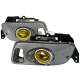 1992-1995 Honda Civic Coupe/Hatchback H3 Fog Lights Kit Chrome/Yellow Lens