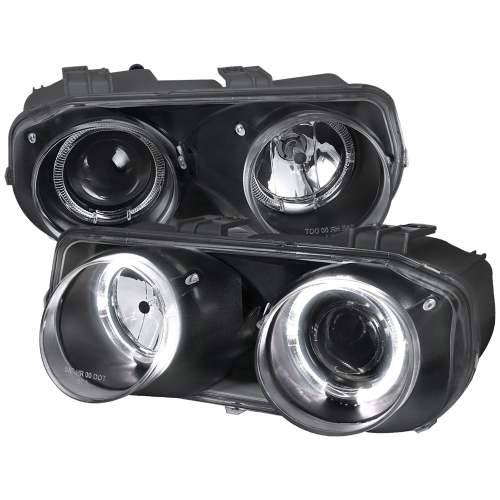 1994-1997 Acura Integra 3DR/4DR Dual Halo Projector Headlights Matt Black