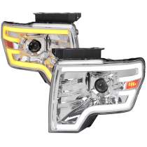 2009-2014 Ford F-20150 Sequential LED Turn Signal Projector Headlights Chrome